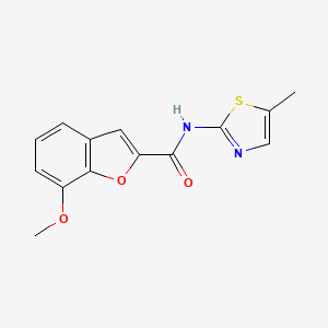 7-methoxy-N-(5-methyl-1,3-thiazol-2-yl)-1-benzofuran-2-carboxamide