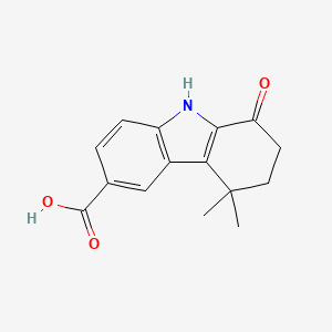molecular formula C15H15NO3 B2640889 4,4-Dimethyl-1-oxo-2,3,4,9-tetrahydro-1H-carbazole-6-carboxylic acid CAS No. 1424995-09-4