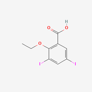 molecular formula C9H8I2O3 B2640899 2-Ethoxy-3,5-diiodobenzoic acid CAS No. 71332-66-6