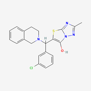 5-((3-chlorophenyl)(3,4-dihydroisoquinolin-2(1H)-yl)methyl)-2-methylthiazolo[3,2-b][1,2,4]triazol-6-ol