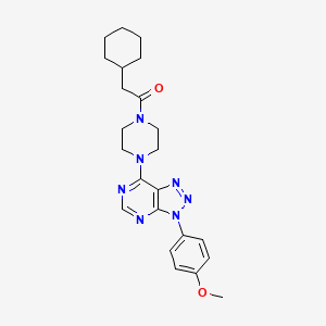 2-cyclohexyl-1-(4-(3-(4-methoxyphenyl)-3H-[1,2,3]triazolo[4,5-d]pyrimidin-7-yl)piperazin-1-yl)ethanone