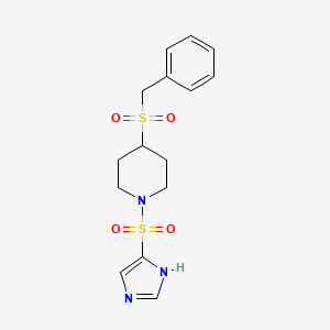 1-((1H-imidazol-4-yl)sulfonyl)-4-(benzylsulfonyl)piperidine