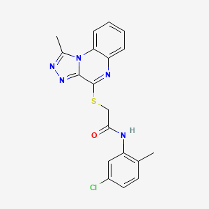molecular formula C19H16ClN5OS B2640923 N-(5-氯-2-甲基苯基)-2-[(1-甲基[1,2,4]三唑并[4,3-a]喹喔啉-4-基)硫代]乙酰胺 CAS No. 1358820-58-2