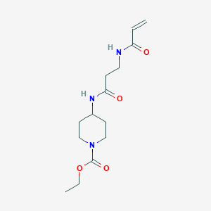 molecular formula C14H23N3O4 B2640937 Ethyl 4-[3-(prop-2-enoylamino)propanoylamino]piperidine-1-carboxylate CAS No. 2361840-52-8