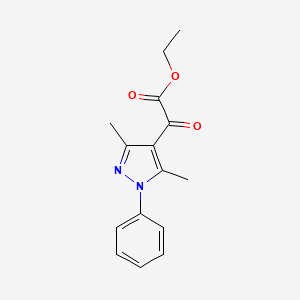 molecular formula C15H16N2O3 B2640938 ethyl 2-(3,5-dimethyl-1-phenyl-1H-pyrazol-4-yl)-2-oxoacetate CAS No. 956506-25-5