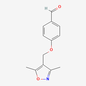 molecular formula C13H13NO3 B2640941 4-(3,5-Dimethyl-isoxazol-4-ylmethoxy)-benzaldehyde CAS No. 610260-63-4