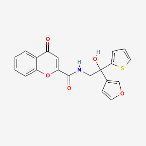 molecular formula C20H15NO5S B2640944 N-(2-(furan-3-yl)-2-hydroxy-2-(thiophen-2-yl)ethyl)-4-oxo-4H-chromene-2-carboxamide CAS No. 2034238-93-0