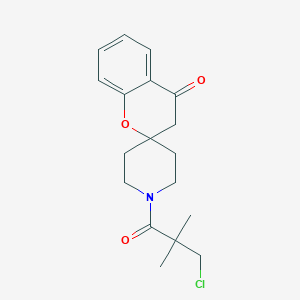 molecular formula C18H22ClNO3 B2640952 1'-(3-Chloro-2,2-dimethylpropanoyl)spiro[chroman-2,4'-piperidin]-4-one CAS No. 896332-80-2