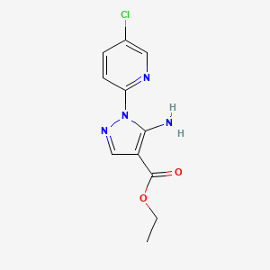 molecular formula C11H11ClN4O2 B2640966 ethyl 5-amino-1-(5-chloro-2-pyridinyl)-1H-pyrazole-4-carboxylate CAS No. 104909-58-2