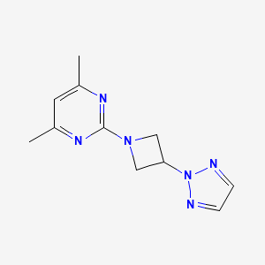 4,6-Dimethyl-2-[3-(triazol-2-yl)azetidin-1-yl]pyrimidine