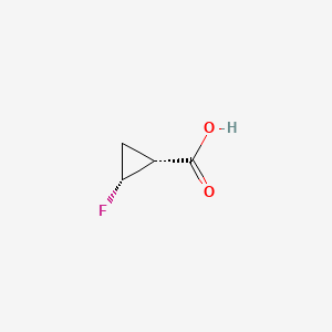 molecular formula C4H5FO2 B2640970 (1R,2R)-2-Fluorocyclopropanecarboxylic acid CAS No. 105919-34-4; 127199-13-7