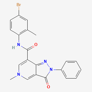 N-(4-bromo-2-methylphenyl)-5-methyl-3-oxo-2-phenyl-2H,3H,5H-pyrazolo[4,3-c]pyridine-7-carboxamide