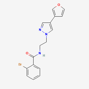 molecular formula C16H14BrN3O2 B2640987 2-bromo-N-(2-(4-(furan-3-yl)-1H-pyrazol-1-yl)ethyl)benzamide CAS No. 2034292-26-5