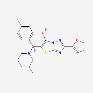 5-((3,5-Dimethylpiperidin-1-yl)(p-tolyl)methyl)-2-(furan-2-yl)thiazolo[3,2-b][1,2,4]triazol-6-ol