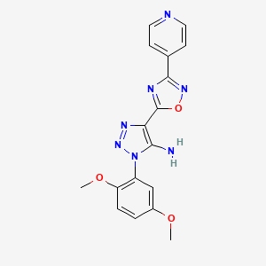 molecular formula C17H15N7O3 B2640991 3-(2,5-Dimethoxyphenyl)-5-(3-pyridin-4-yl-1,2,4-oxadiazol-5-yl)triazol-4-amine CAS No. 892767-38-3