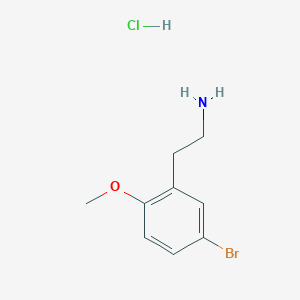 molecular formula C9H13BrClNO B2640993 2-(5-Bromo-2-methoxyphenyl)ethan-1-amine hydrochloride CAS No. 911374-79-3