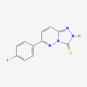 molecular formula C11H7FN4S B2640995 6-(4-Fluorophenyl)-[1,2,4]triazolo[4,3-b]pyridazine-3-thiol CAS No. 1225716-08-4