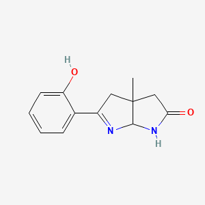 molecular formula C13H14N2O2 B2641002 5-(2-羟苯基)-3a-甲基-3,3a,4,6a-四氢吡咯并[2,3-b]吡咯-2(1H)-酮 CAS No. 214144-17-9