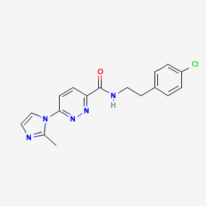 molecular formula C17H16ClN5O B2641006 N-(4-chlorophenethyl)-6-(2-methyl-1H-imidazol-1-yl)pyridazine-3-carboxamide CAS No. 2319647-51-1