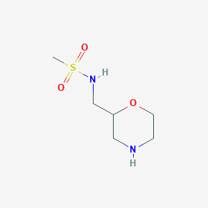 molecular formula C6H14N2O3S B2641015 N-(morpholin-2-ylmethyl)methanesulfonamide CAS No. 1153762-77-6