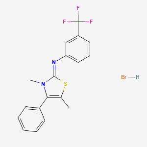 (Z)-N-(3,5-dimethyl-4-phenylthiazol-2(3H)-ylidene)-3-(trifluoromethyl)aniline hydrobromide