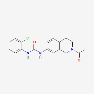molecular formula C18H18ClN3O2 B2641027 1-(2-Acetyl-1,2,3,4-tetrahydroisoquinolin-7-yl)-3-(2-chlorophenyl)urea CAS No. 1209374-77-5