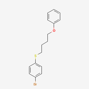 molecular formula C16H17BrOS B2641028 1-溴-4-[(4-苯氧基丁基)硫代]苯 CAS No. 338792-42-0