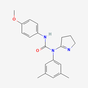 molecular formula C20H23N3O2 B2641029 1-(3,4-二氢-2H-吡咯-5-基)-1-(3,5-二甲苯基)-3-(4-甲氧苯基)脲 CAS No. 905761-70-8