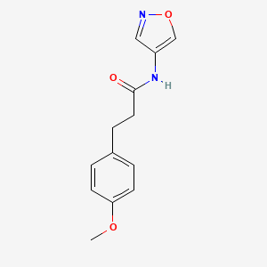 molecular formula C13H14N2O3 B2641045 N-(异恶唑-4-基)-3-(4-甲氧基苯基)丙酰胺 CAS No. 1396765-31-3