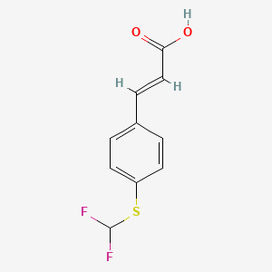 molecular formula C10H8F2O2S B2641051 (E)-3-[4-(二氟甲基硫烷基)苯基]丙-2-烯酸 CAS No. 325732-94-3