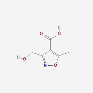 molecular formula C6H7NO4 B2641053 3-(Hydroxymethyl)-5-methyl-1,2-oxazole-4-carboxylic acid CAS No. 1779855-86-5