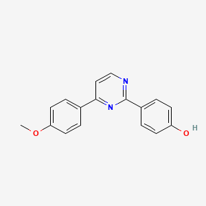 molecular formula C17H14N2O2 B2641055 4-[4-(4-甲氧基苯基)-2-嘧啶基]苯酚 CAS No. 477846-93-8