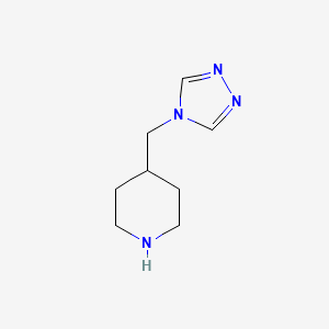 molecular formula C8H14N4 B2641059 4-[(4H-1,2,4-三唑-4-基)甲基]哌啶 CAS No. 1225218-71-2