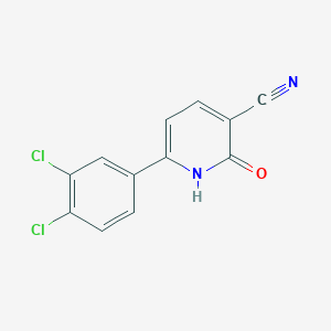 molecular formula C12H6Cl2N2O B2641062 6-(3,4-二氯苯基)-2-氧代-1,2-二氢-3-吡啶甲腈 CAS No. 142499-56-7