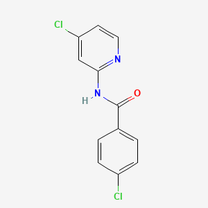 molecular formula C12H8Cl2N2O B2641068 Benzamide,4-chloro-n-(4-chloro-2-pyridinyl)- CAS No. 901293-90-1