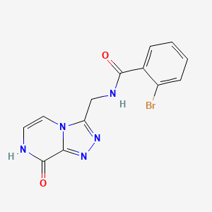 molecular formula C13H10BrN5O2 B2641070 2-bromo-N-((8-hydroxy-[1,2,4]triazolo[4,3-a]pyrazin-3-yl)methyl)benzamide CAS No. 2034596-22-8