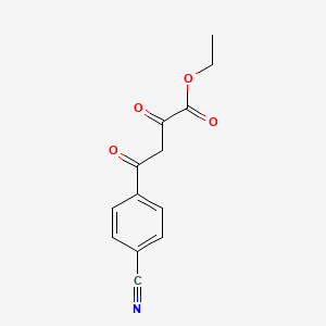 molecular formula C13H11NO4 B2641085 Ethyl 4-(4-cyanophenyl)-2,4-dioxobutanoate CAS No. 649557-55-1