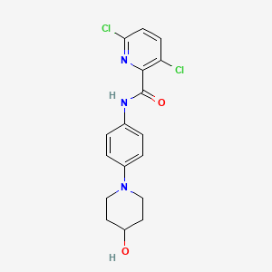 3,6-dichloro-N-[4-(4-hydroxypiperidin-1-yl)phenyl]pyridine-2-carboxamide