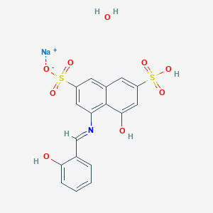 Sodium 5-hydroxy-4-((2-hydroxybenzylidene)amino)-7-sulfonaphthalene-2-sulfonate hydrate