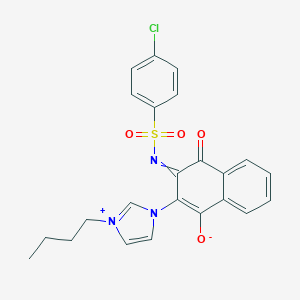 3-(3-{[(4-chlorophenyl)sulfonyl]amidyl}-1,4-dioxo-1,4-dihydro-2-naphthalenyl)-1-butyl-1H-imidazol-3-ium