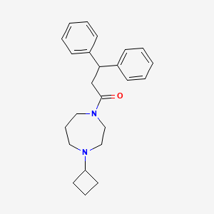 molecular formula C24H30N2O B2641107 1-(4-Cyclobutyl-1,4-diazepan-1-yl)-3,3-diphenylpropan-1-one CAS No. 2309347-89-3