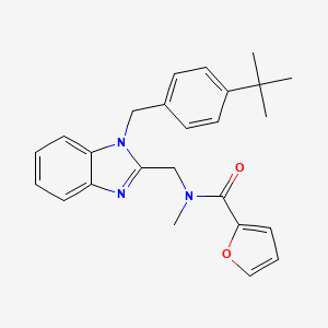 N-({1-[(4-tert-butylphenyl)methyl]-1H-1,3-benzodiazol-2-yl}methyl)-N-methylfuran-2-carboxamide