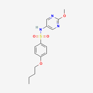 molecular formula C15H19N3O4S B2641118 4-butoxy-N-(2-methoxypyrimidin-5-yl)benzenesulfonamide CAS No. 1421505-13-6
