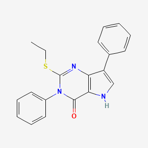 2-(ethylthio)-3,7-diphenyl-3H-pyrrolo[3,2-d]pyrimidin-4(5H)-one