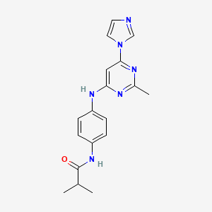 N-(4-((6-(1H-imidazol-1-yl)-2-methylpyrimidin-4-yl)amino)phenyl)isobutyramide