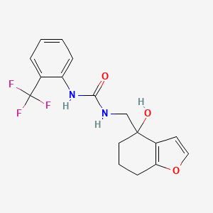 molecular formula C17H17F3N2O3 B2641152 1-((4-羟基-4,5,6,7-四氢苯并呋喃-4-基)甲基)-3-(2-(三氟甲基)苯基)脲 CAS No. 2310153-35-4