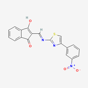 2-(((4-(3-Nitrophenyl)-2,5-thiazolyl)amino)methylene)indane-1,3-dione