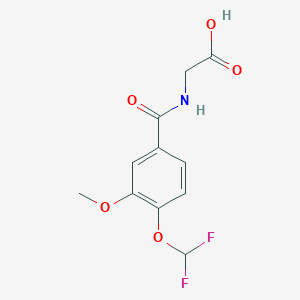 2-{[4-(Difluoromethoxy)-3-methoxyphenyl]formamido}acetic acid
