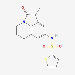 N-(1-methyl-2-oxo-2,4,5,6-tetrahydro-1H-pyrrolo[3,2,1-ij]quinolin-8-yl)thiophene-2-sulfonamide