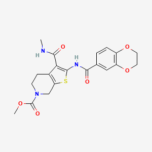 methyl 2-(2,3-dihydrobenzo[b][1,4]dioxine-6-carboxamido)-3-(methylcarbamoyl)-4,5-dihydrothieno[2,3-c]pyridine-6(7H)-carboxylate